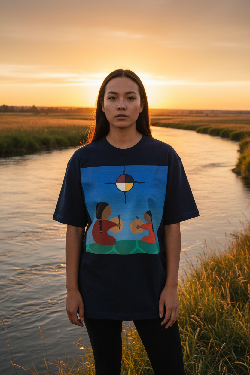 Drum Ceremony Tee - Navy Lifestyle