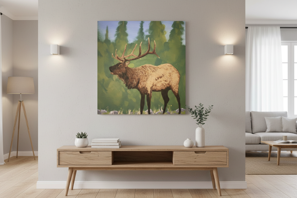 Elk Art Print - Home Decor Lifestyle