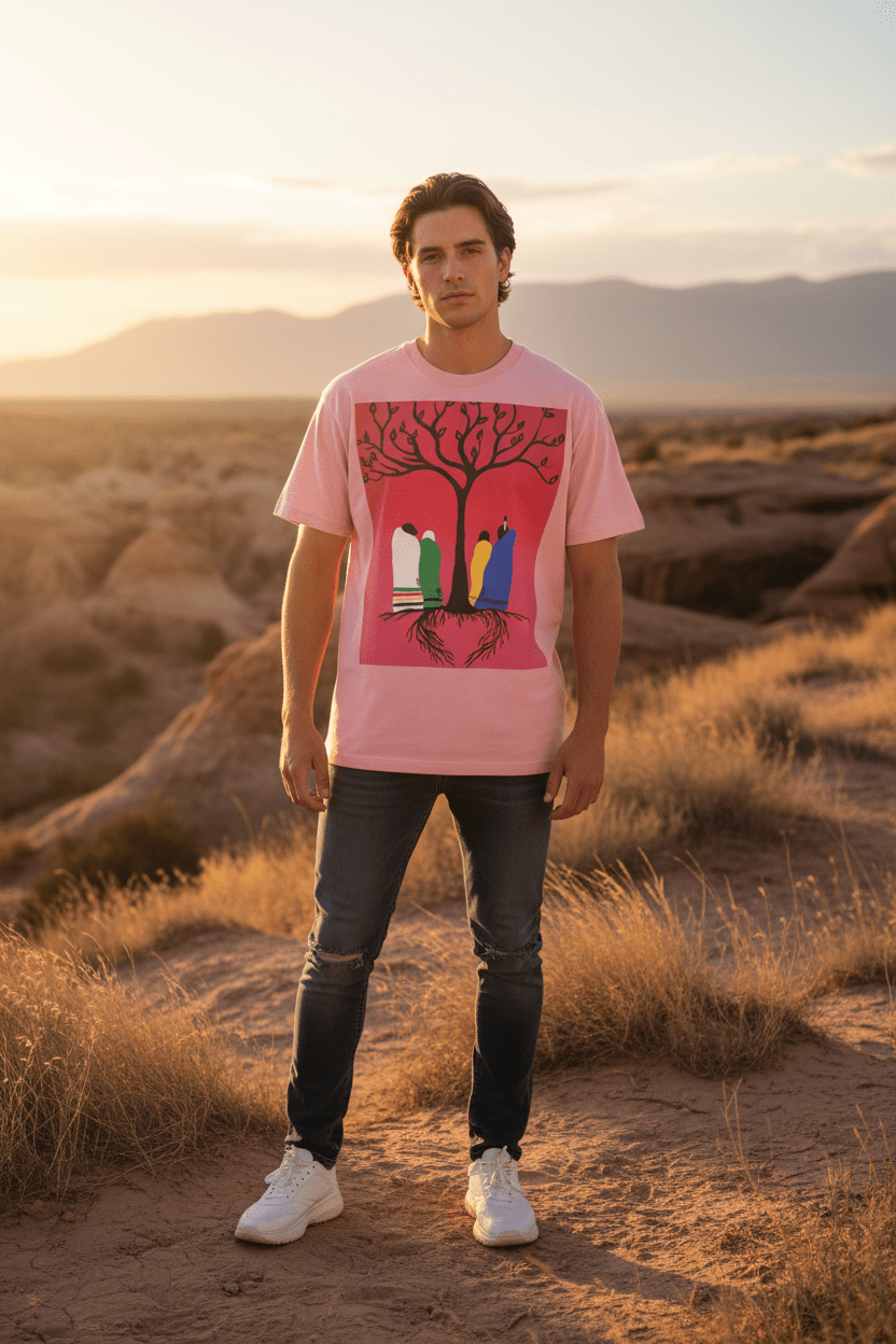 Family Tree heavyweight Essentials T-Shirt - Art by Seepengoose: The Plug Clothing Company