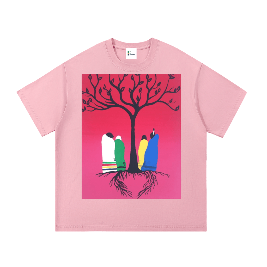 Family Tree heavyweight Essentials T-Shirt - Art by Seepengoose: The Plug Clothing Company