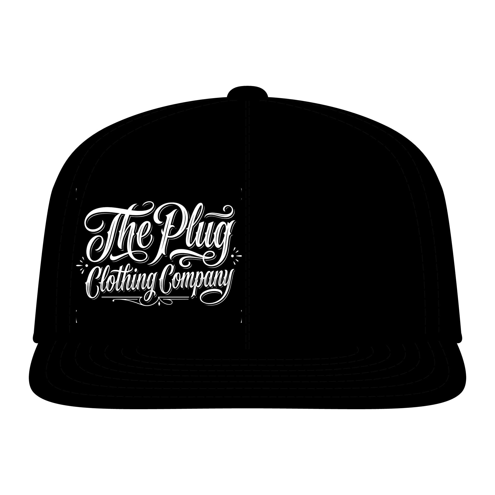 Flat Bill Flexfit Cap — Minimal Snapback Hat - Art by Seepengoose: The Plug Clothing Company