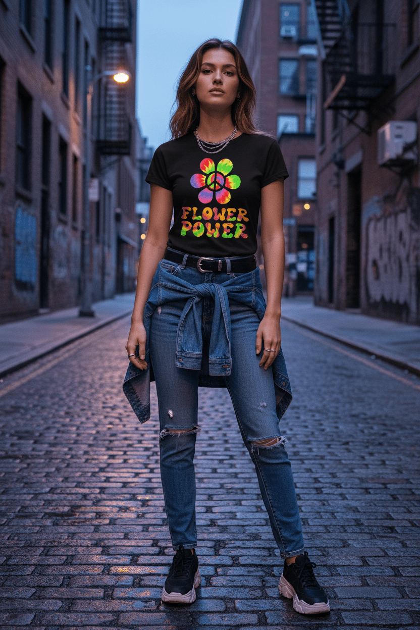 Flower Power: Women’s Slim Raglan T-Shirt - Art by Seepengoose: The Plug Clothing Company