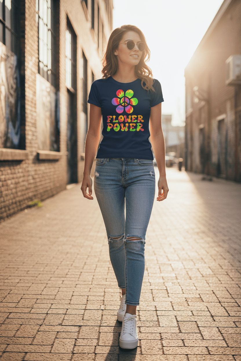 Flower Power: Women’s Slim Raglan T-Shirt - Art by Seepengoose: The Plug Clothing Company