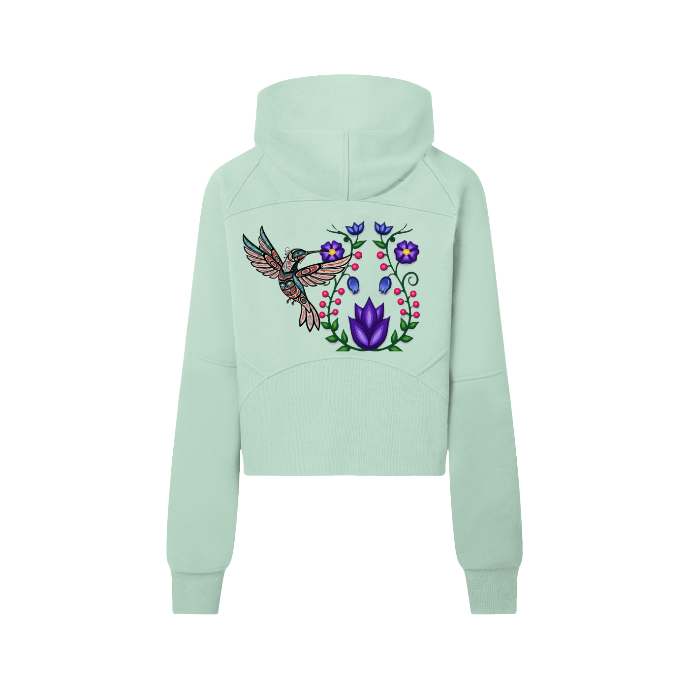 Hummingbird Half-Zip Hoodie - Art by Seepengoose: The Plug Clothing Company