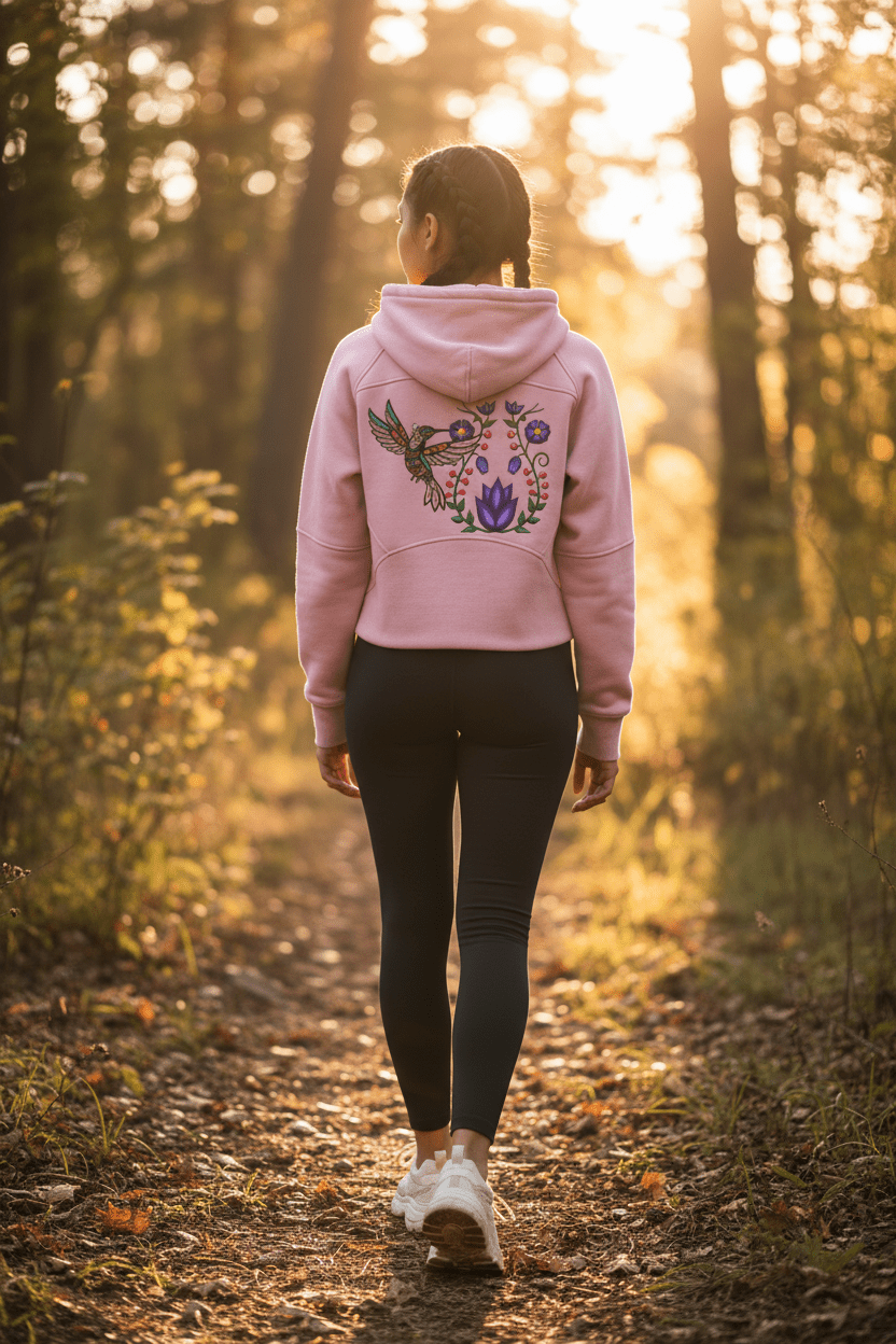 Hummingbird Half-Zip Hoodie - Art by Seepengoose: The Plug Clothing Company