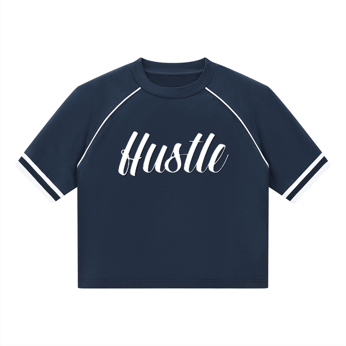 Hustle: Women’s Raglan Ribbed T-Shirt - Art by Seepengoose: The Plug Clothing Company