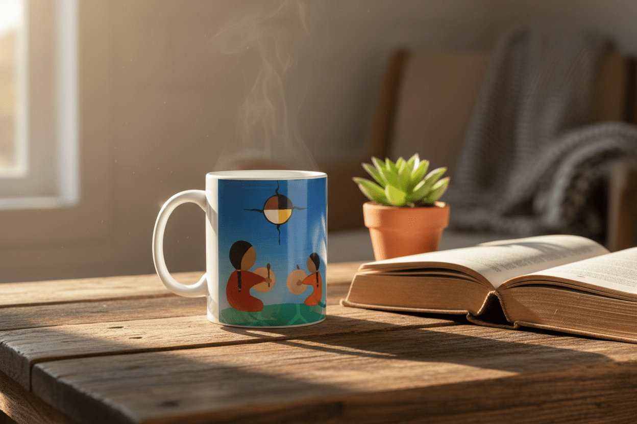 Indigenous Spirituality — Four Directions Illustration (11oz, 15oz) - Art by Seepengoose: The Plug Clothing Company