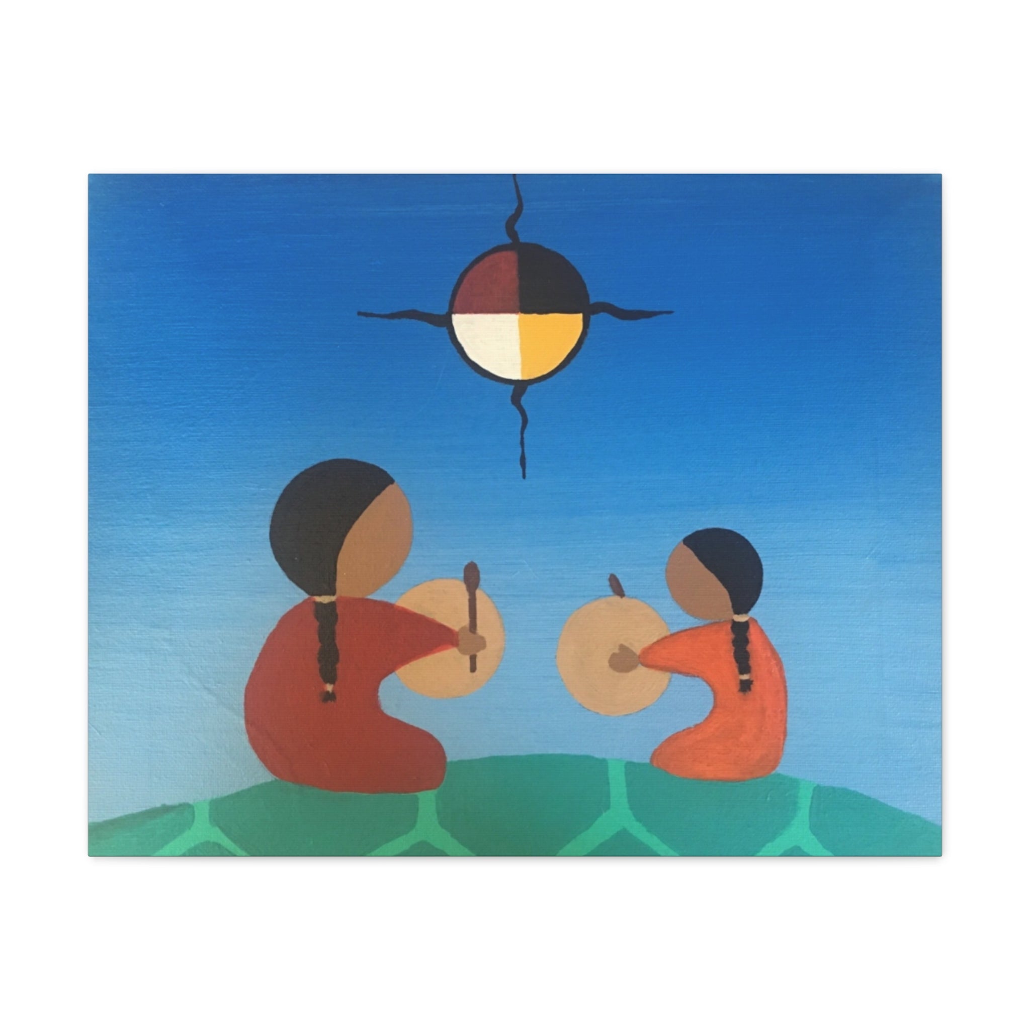 Indigenous Spirituality streched Canvas Art Print - Art by Seepengoose: The Plug Clothing Company