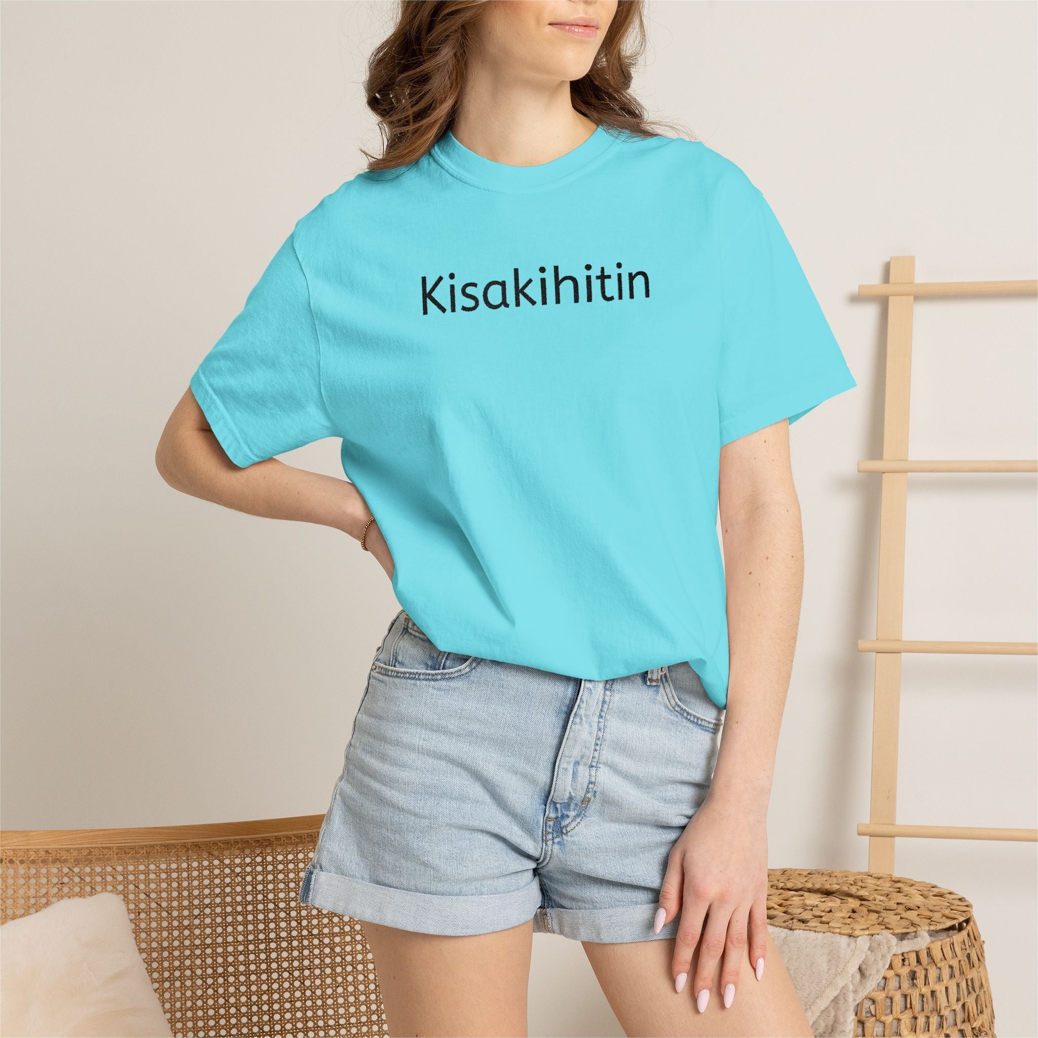 Kisakihitin Text Tee — Minimalist Graphic T-Shirt - Art by Seepengoose: The Plug Clothing Company