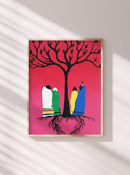 Limited Edition Family Tree Matte Canvas Art - Art by Seepengoose: The Plug Clothing Company