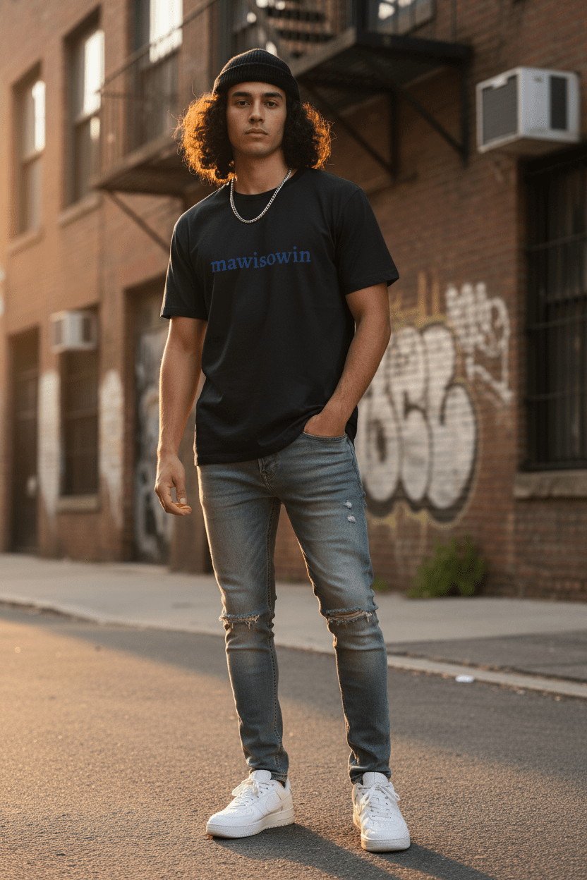 Mawisowin Embroidered Cree Word — Simple Indigenous Phrase - Art by Seepengoose: The Plug Clothing Company