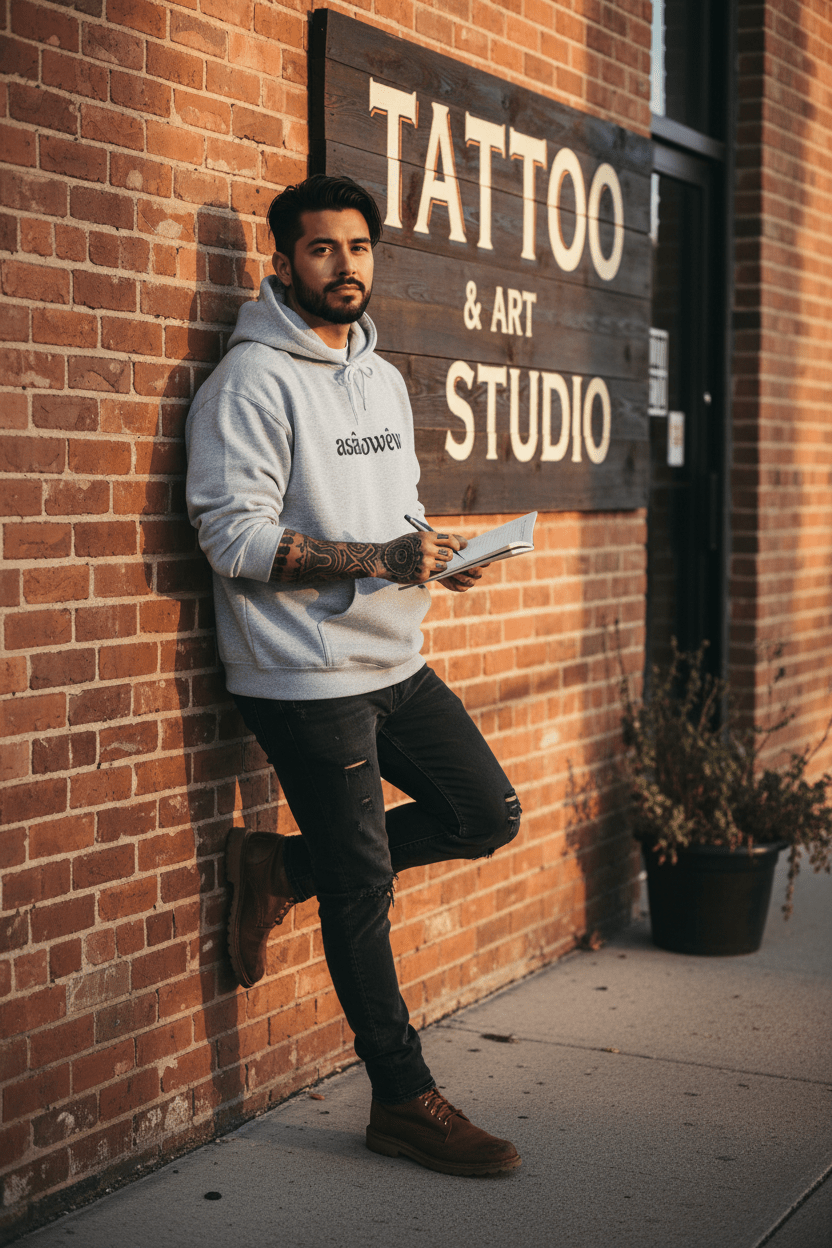 Minimalist "asâsowêw" Hoodie - Art by Seepengoose: The Plug Clothing Company