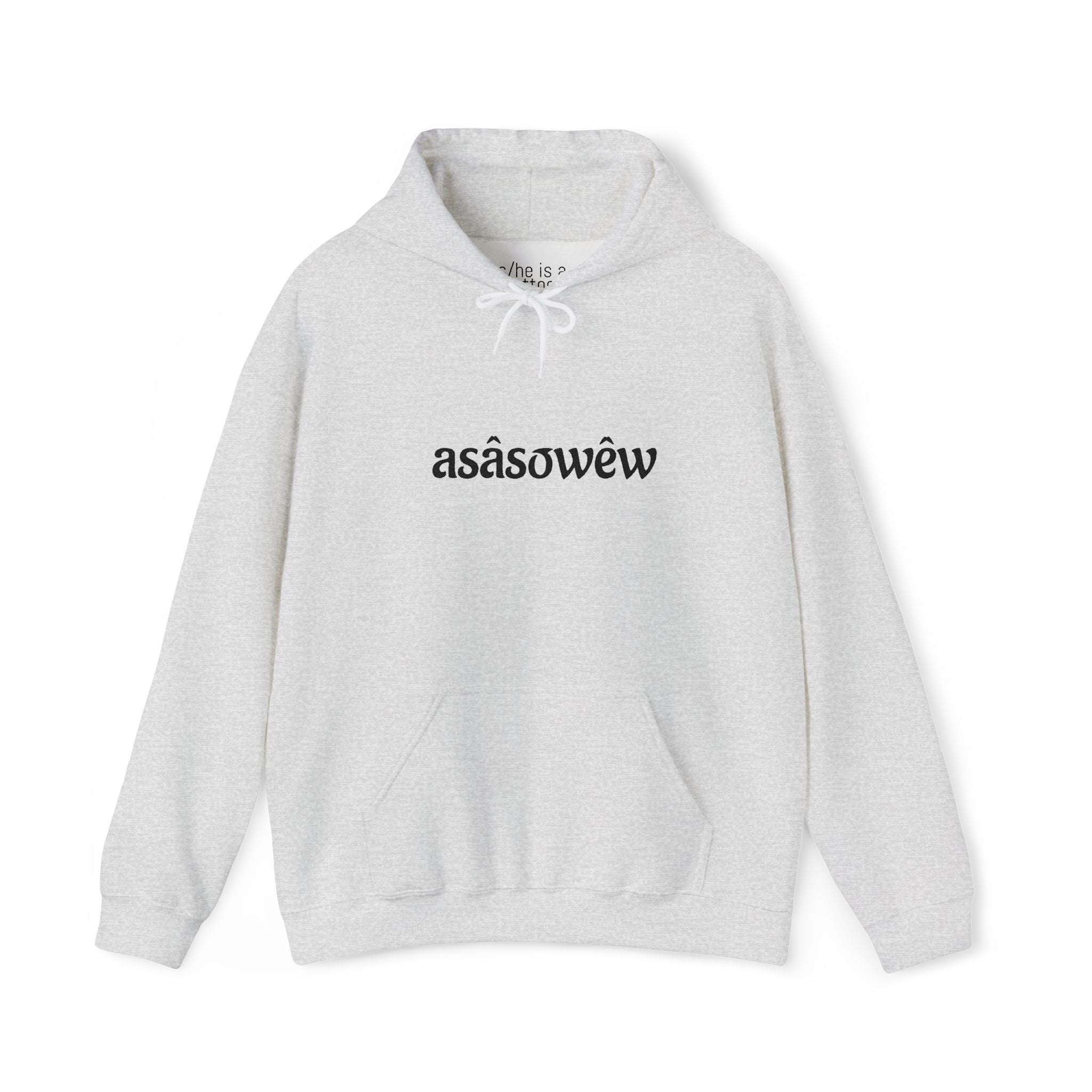 Minimalist "asâsowêw" Hoodie - Art by Seepengoose: The Plug Clothing Company