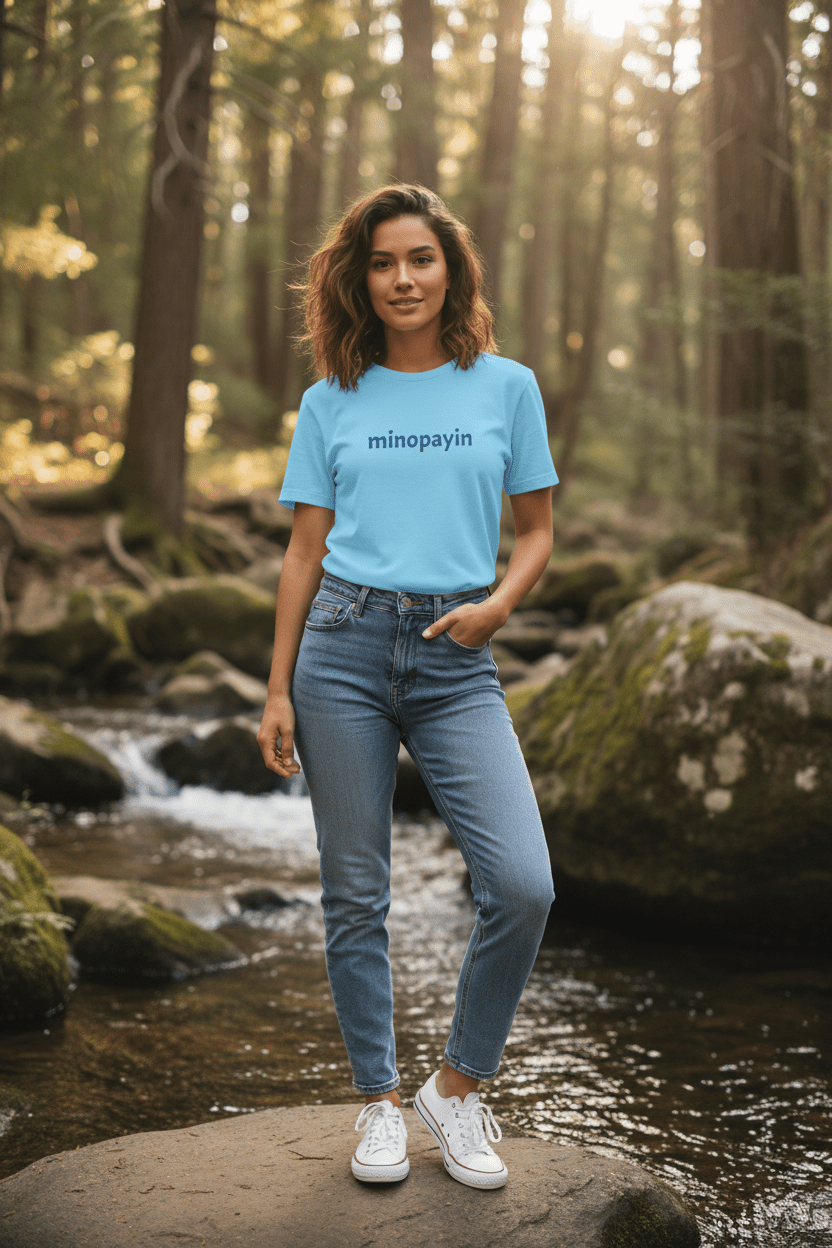 minopayin Cree Script Tee — Minimalist Retro Text Graphic T-Shirt - Art by Seepengoose: The Plug Clothing Company