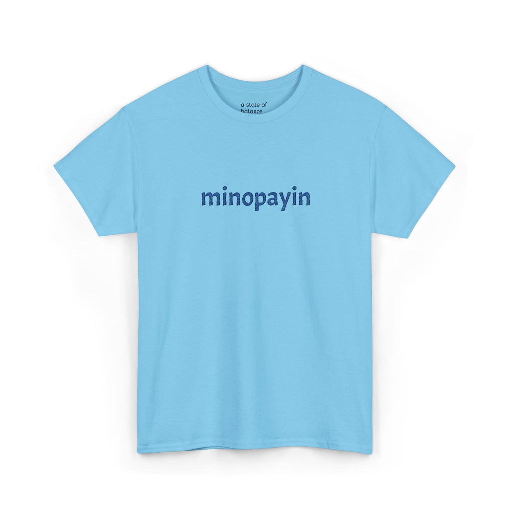 minopayin Cree Script Tee — Minimalist Retro Text Graphic T-Shirt - Art by Seepengoose: The Plug Clothing Company