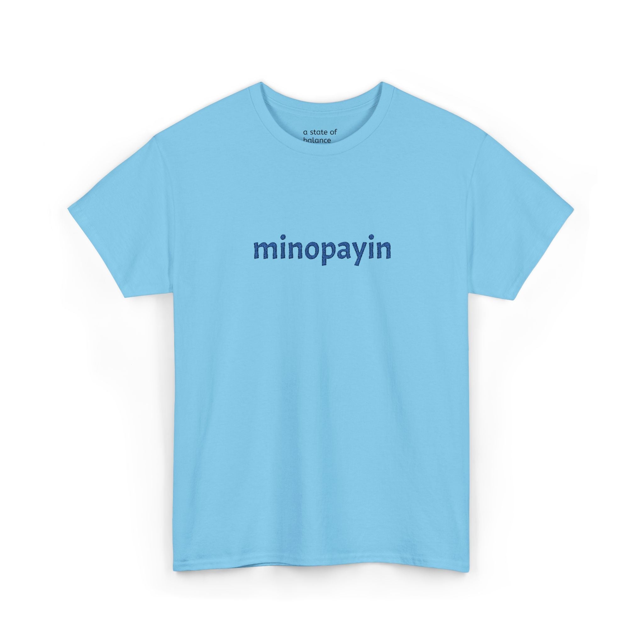 minopayin Cree Script Tee — Minimalist Retro Text Graphic T-Shirt - Art by Seepengoose: The Plug Clothing Company