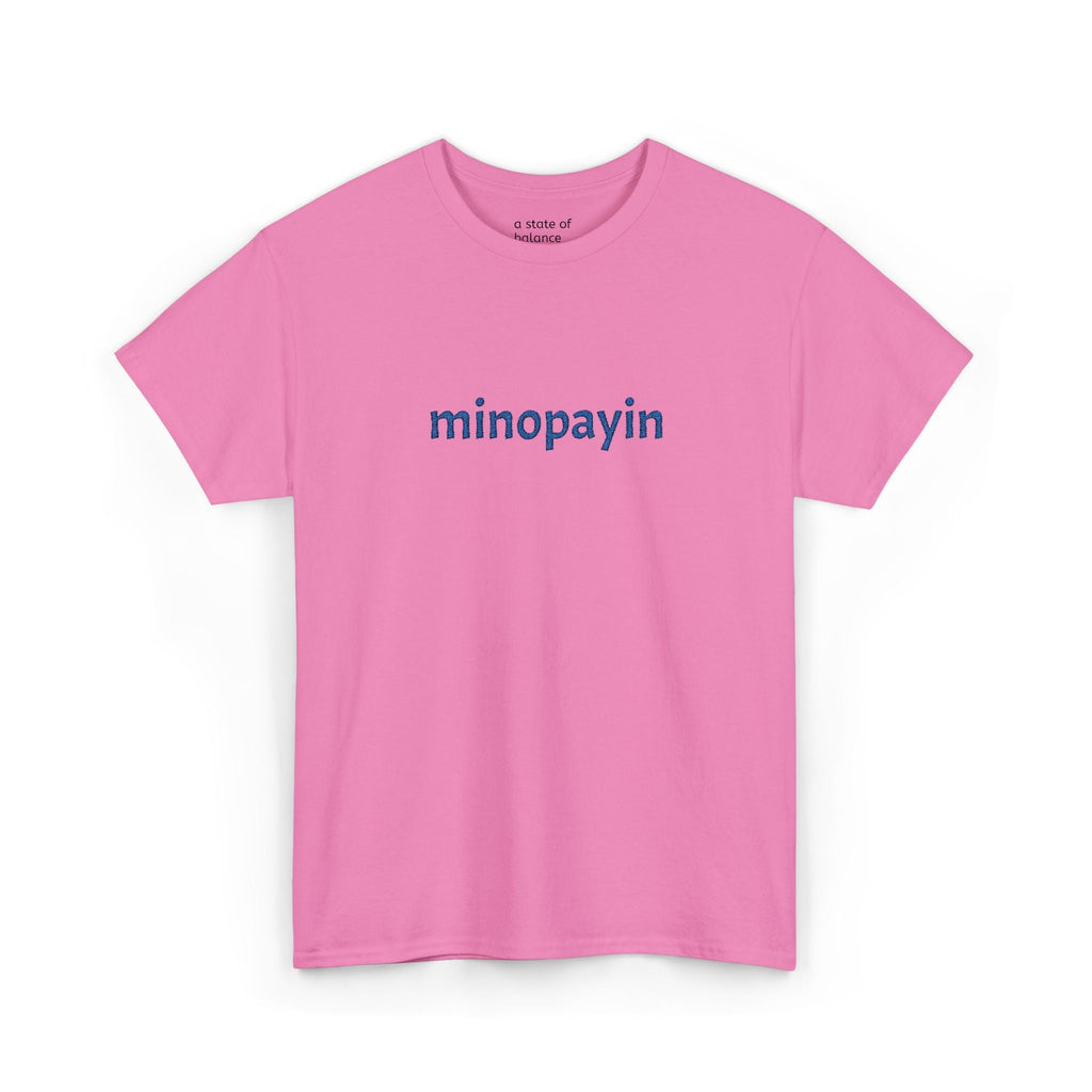 minopayin Cree Script Tee — Minimalist Retro Text Graphic T-Shirt - Art by Seepengoose: The Plug Clothing Company