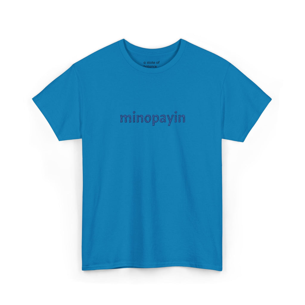 minopayin Cree Script Tee — Minimalist Retro Text Graphic T-Shirt - Art by Seepengoose: The Plug Clothing Company