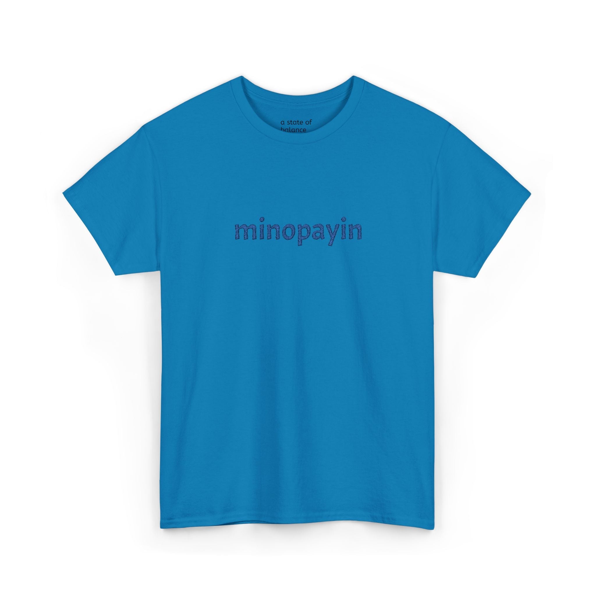 minopayin Cree Script Tee — Minimalist Retro Text Graphic T-Shirt - Art by Seepengoose: The Plug Clothing Company
