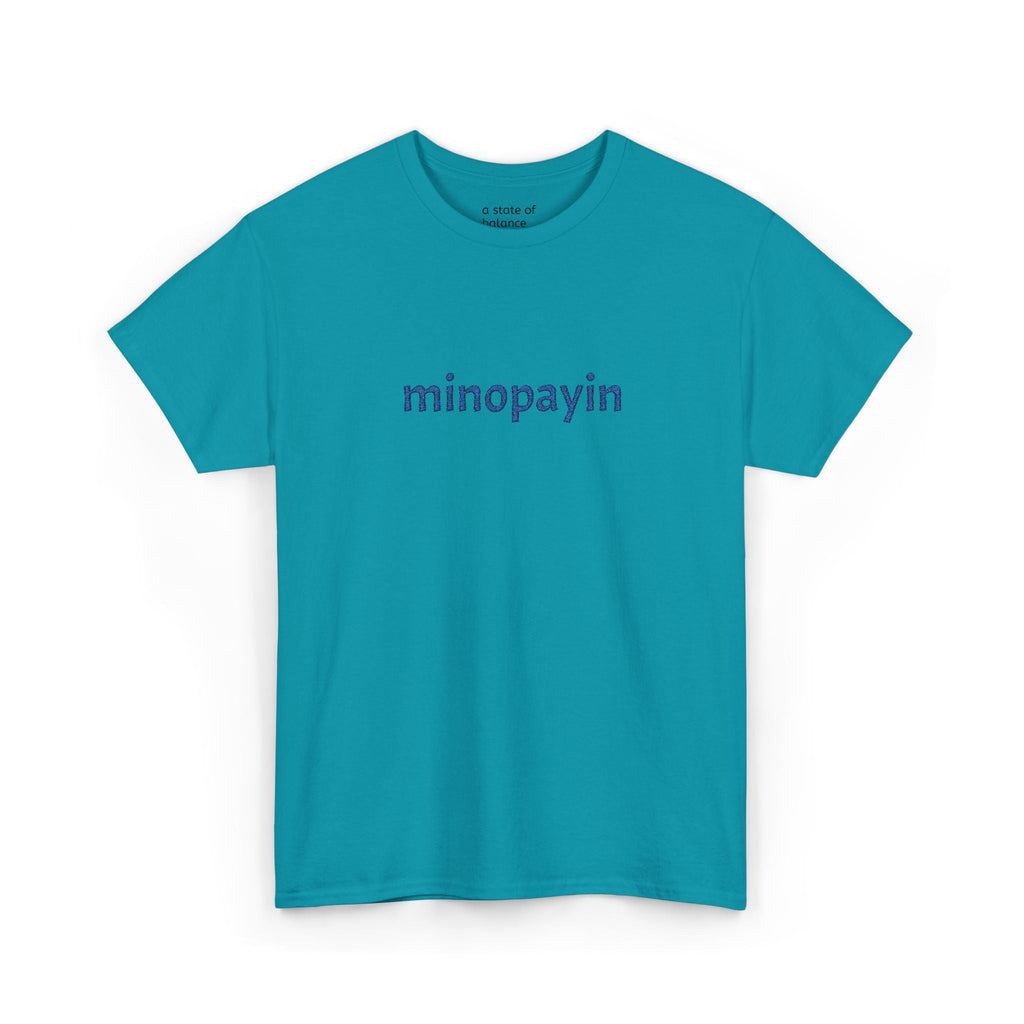 minopayin Cree Script Tee — Minimalist Retro Text Graphic T-Shirt - Art by Seepengoose: The Plug Clothing Company