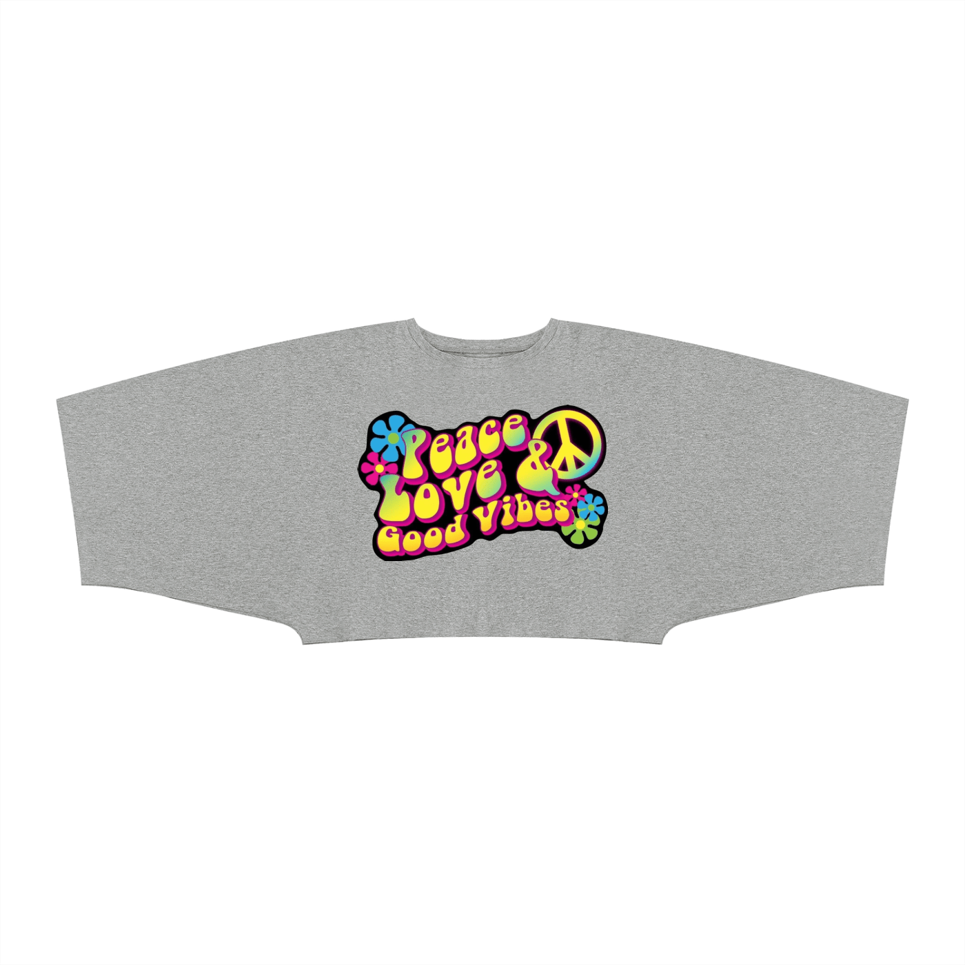 Peace. Love & GoodVibes: Women's Boxy Batwing Sleeve T-Shirt - Art by Seepengoose: The Plug Clothing Company