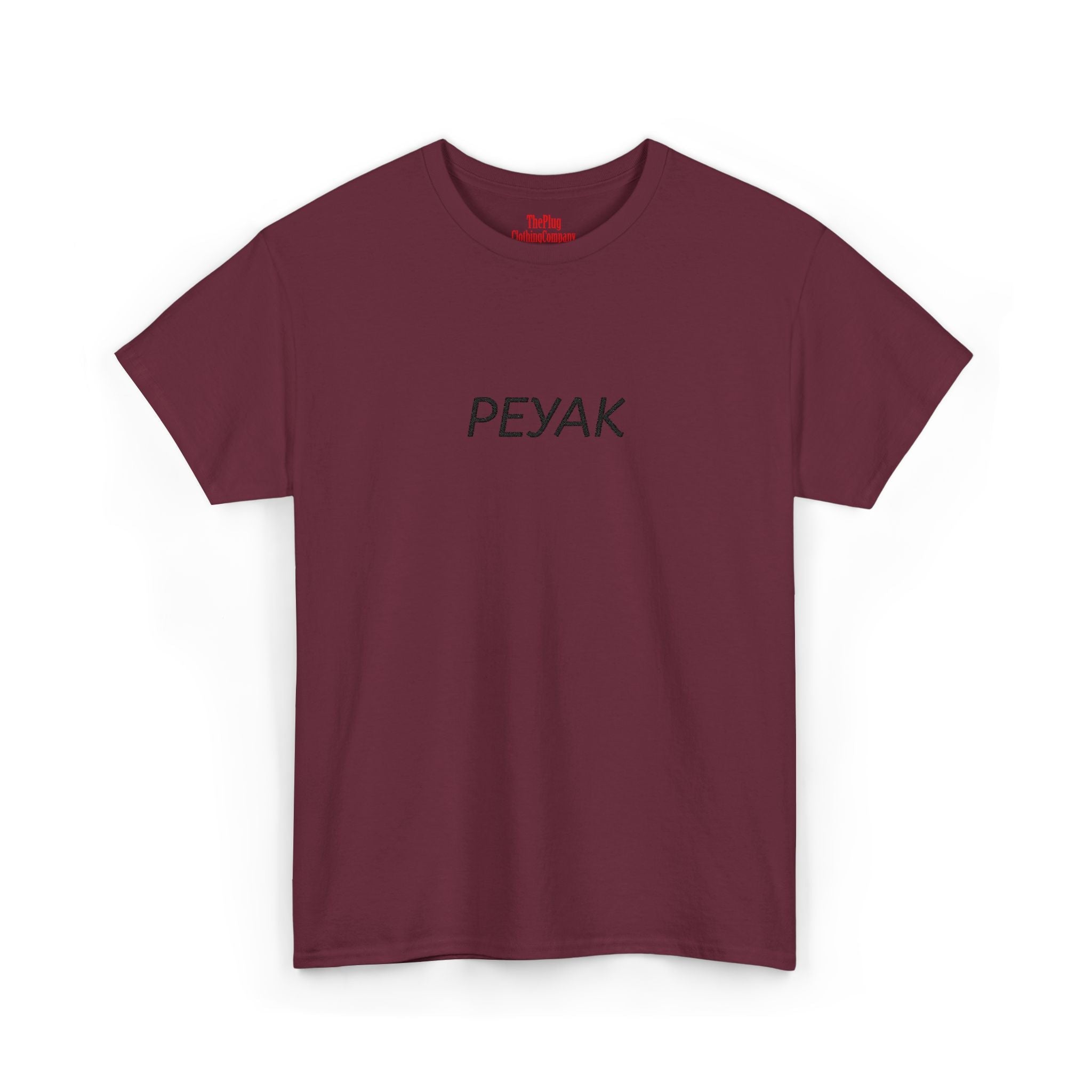 Peyak Minimalist Tee — 'Peyak' Cree Wordmark White T‑Shirt - Art by Seepengoose: The Plug Clothing Company