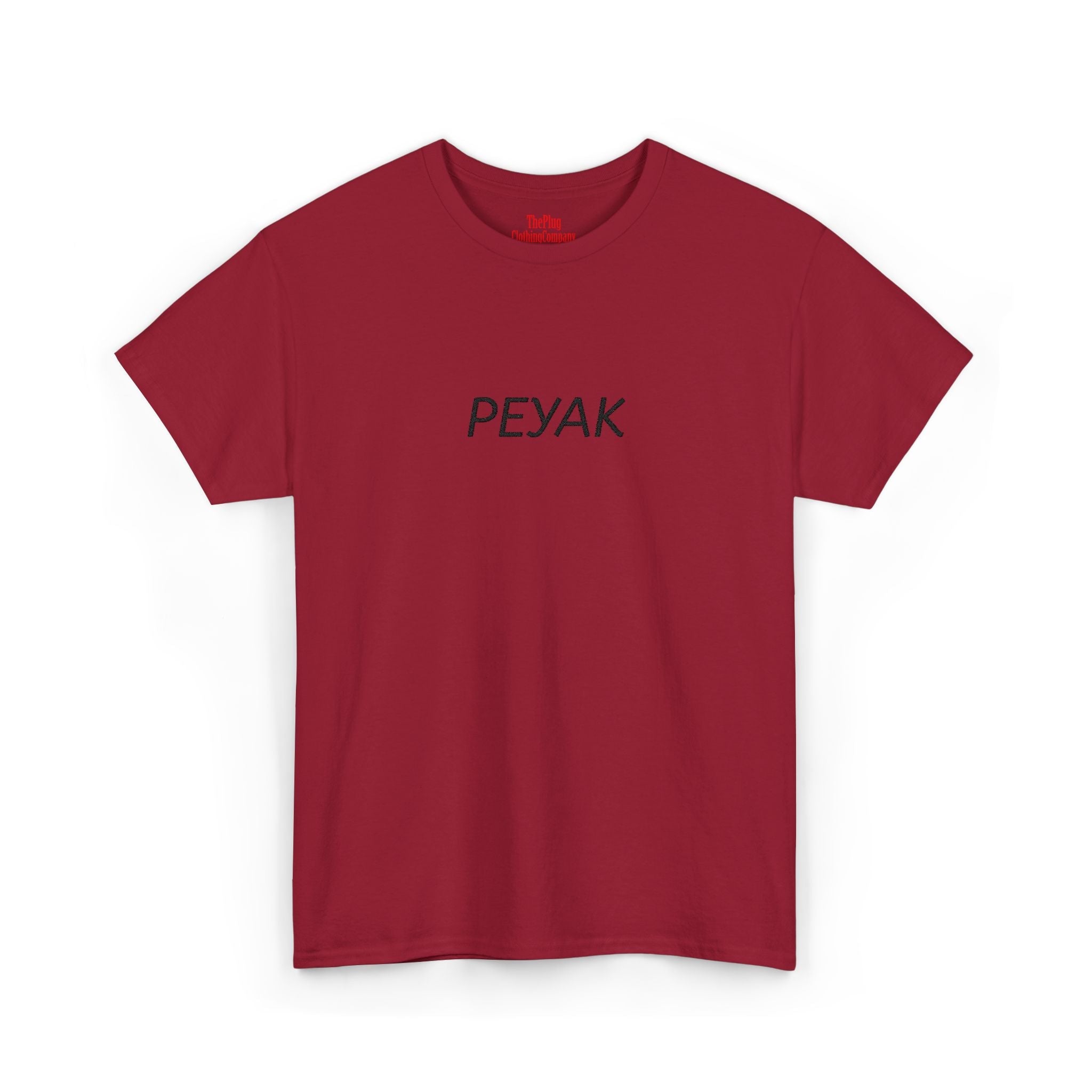Peyak Minimalist Tee — 'Peyak' Cree Wordmark White T‑Shirt - Art by Seepengoose: The Plug Clothing Company
