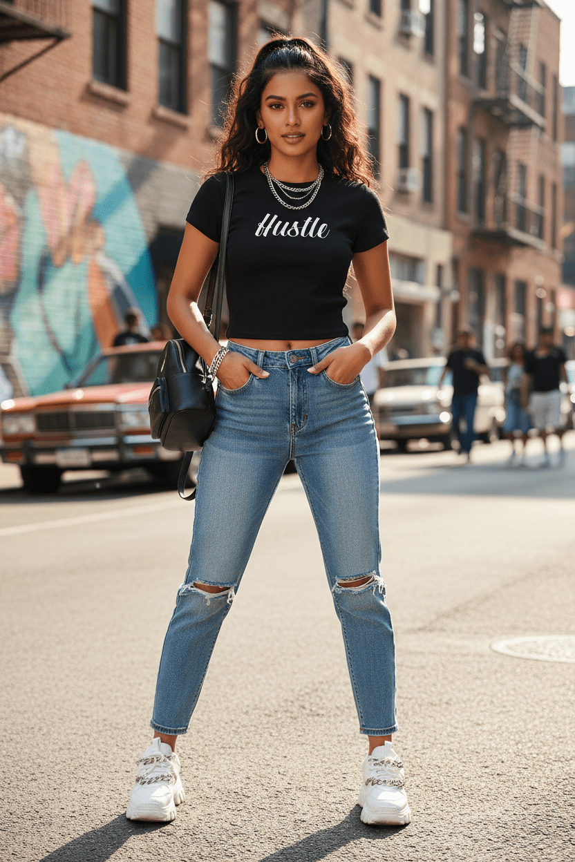 Plug Clothing Company Hustle: Women’s Sunfade Washed T-Shirt - Art by Seepengoose: The Plug Clothing Company