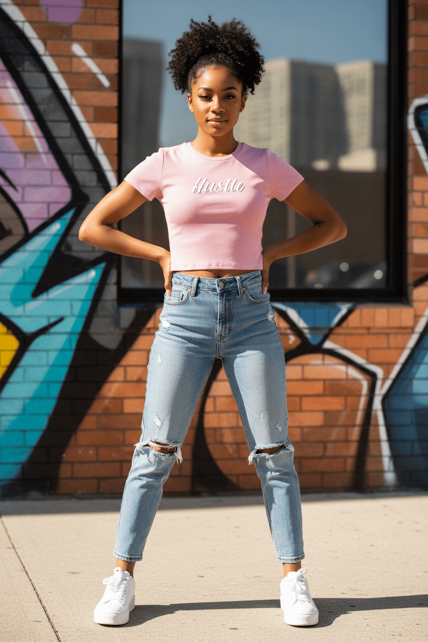 Plug Clothing Company Hustle: Women’s Sunfade Washed T-Shirt - Art by Seepengoose: The Plug Clothing Company