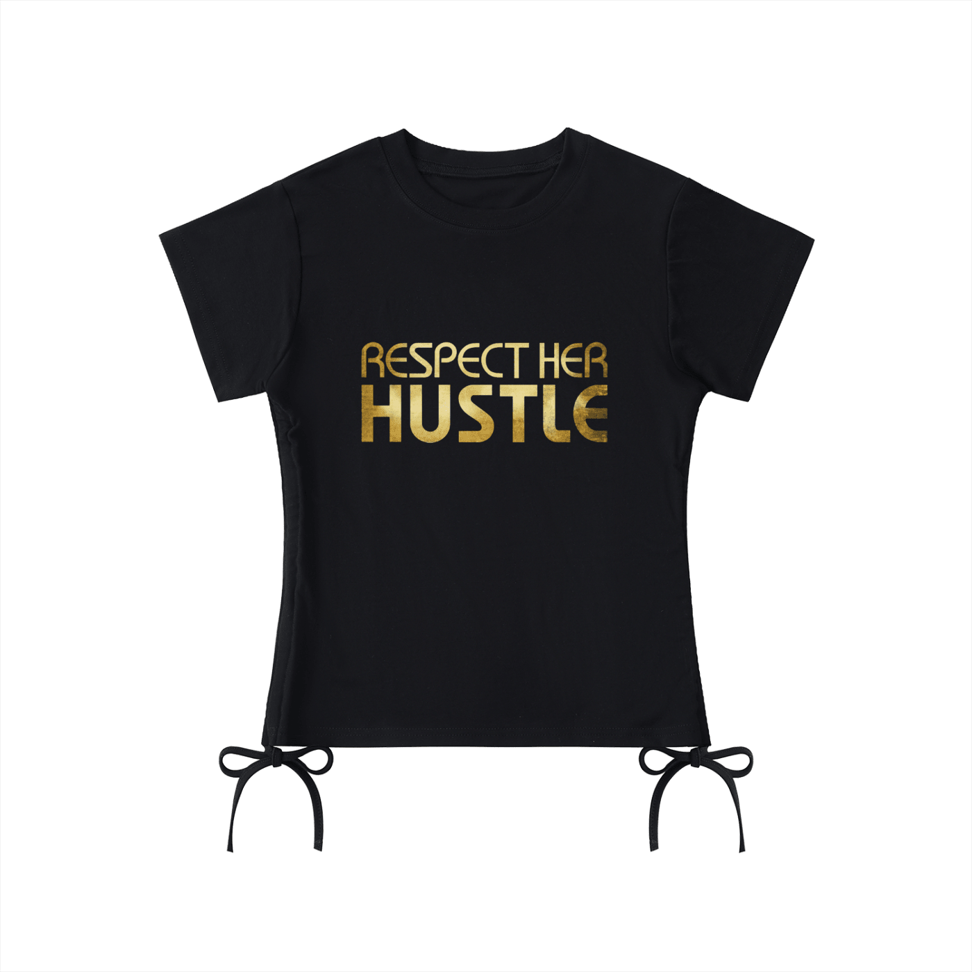 Respect Her Hustle: She's The Plug Essential Drawstring T-Shirt - Art by Seepengoose: The Plug Clothing Company