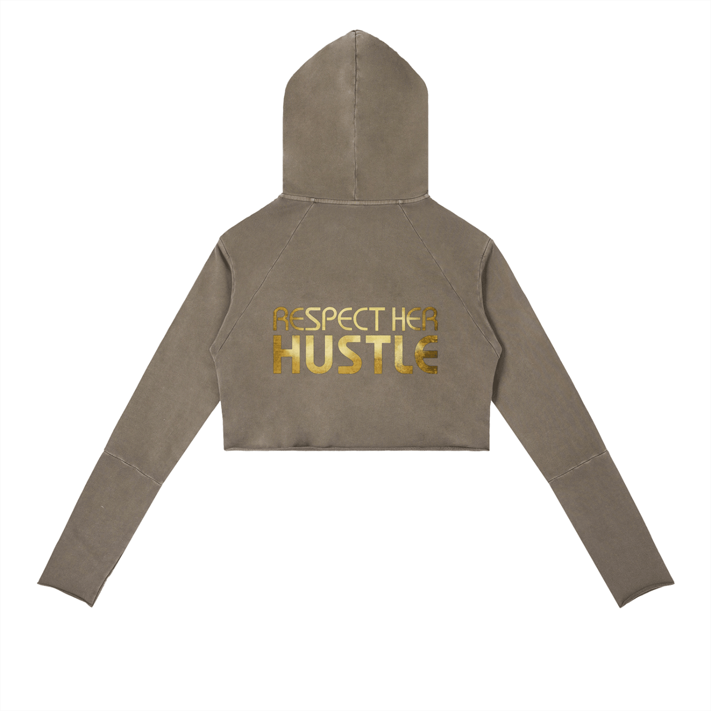 Respect Her Hustle: Vintage Washed Raw Edge Hoodie - Art by Seepengoose: The Plug Clothing Company