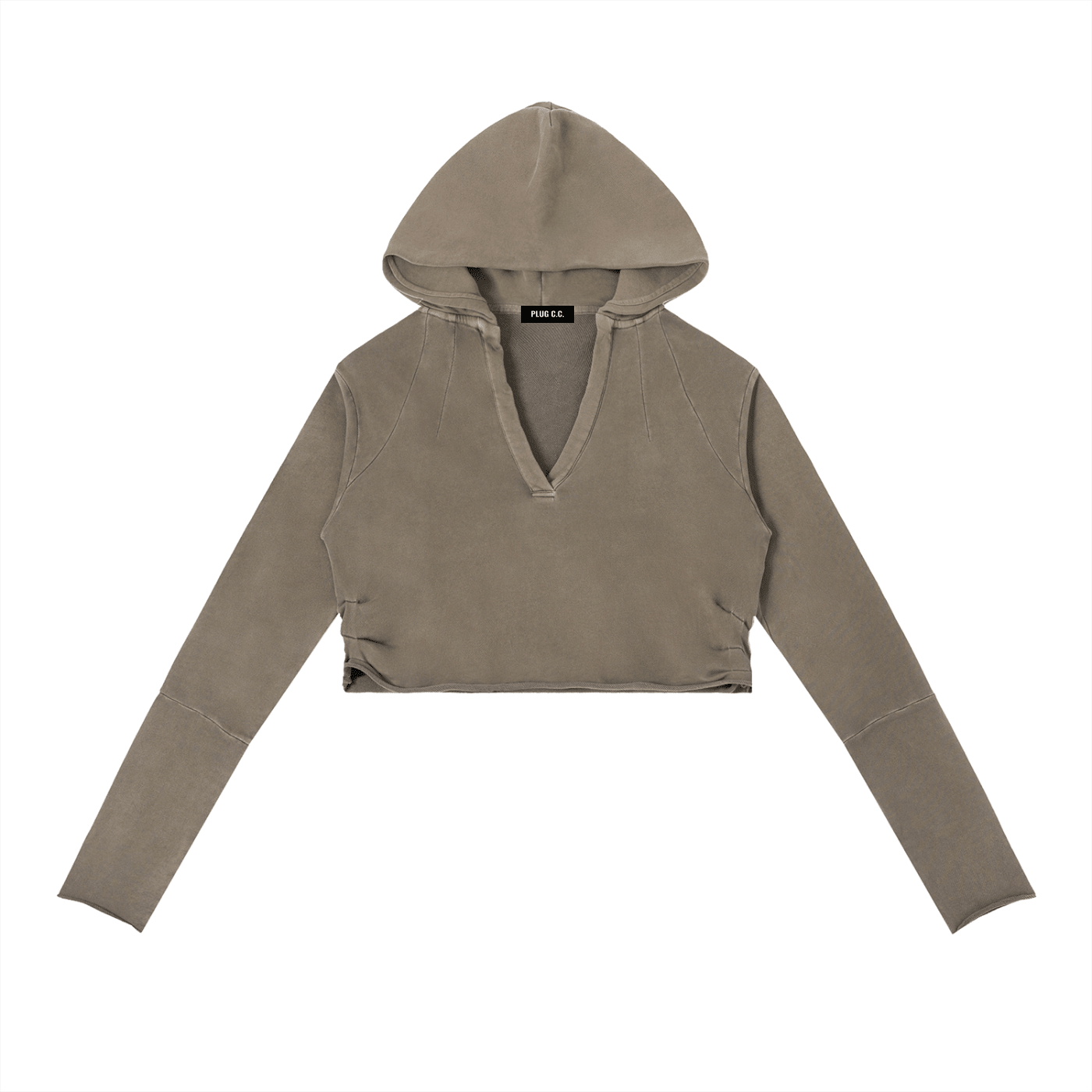 Respect Her Hustle: Vintage Washed Raw Edge Hoodie - Art by Seepengoose: The Plug Clothing Company