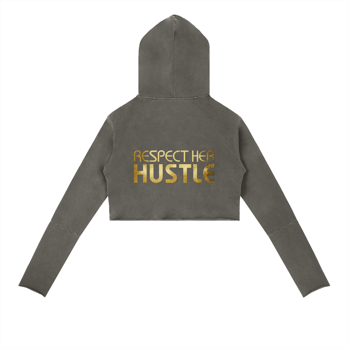 Respect Her Hustle: Vintage Washed Raw Edge Hoodie - Art by Seepengoose: The Plug Clothing Company