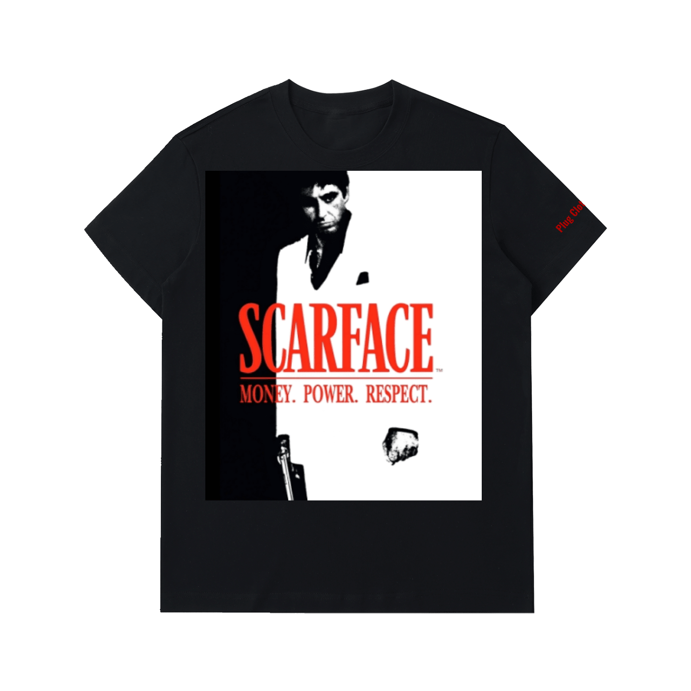 Scarface: Essential Heavyweight Cotton T-Shirt - Art by Seepengoose: The Plug Clothing Company