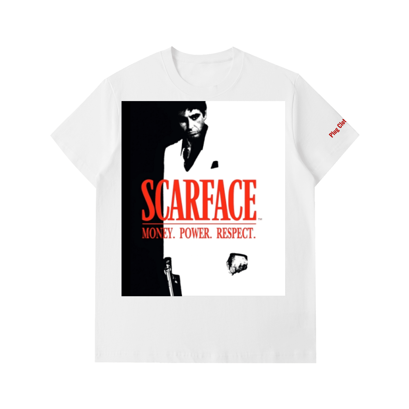 Scarface: Essential Heavyweight Cotton T-Shirt - Art by Seepengoose: The Plug Clothing Company