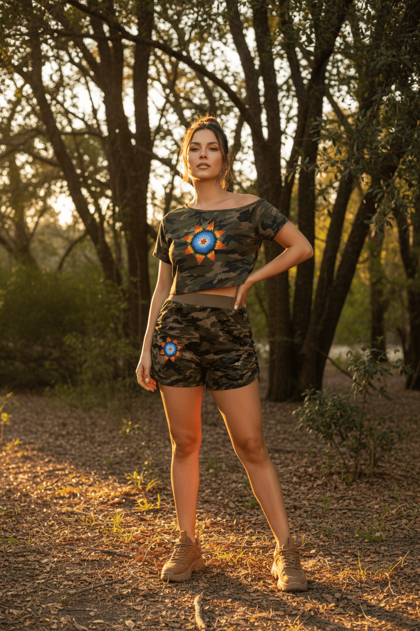 She;s The Plug Camo bundle - army green, pink camo, grey camo - Art by Seepengoose: The Plug Clothing Company