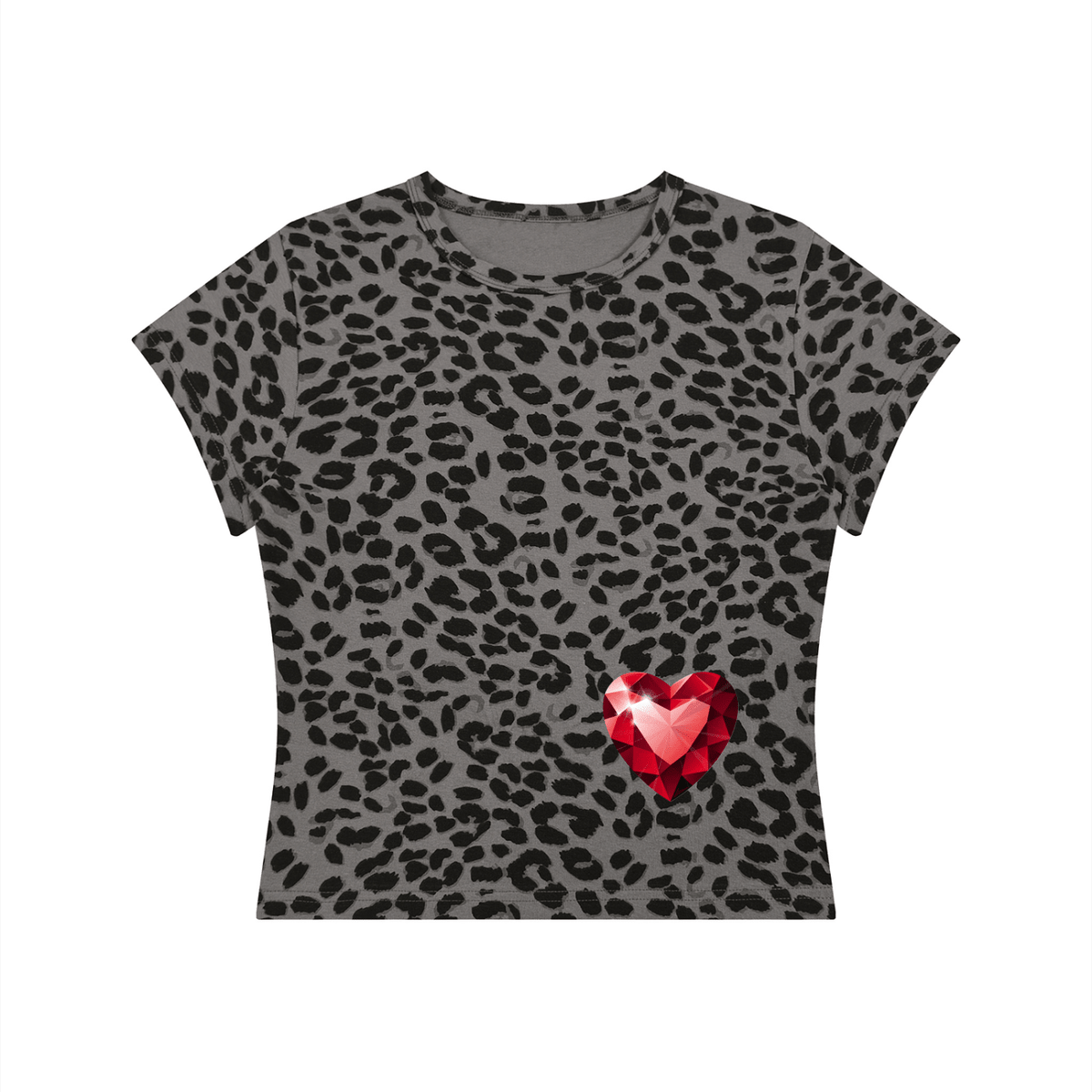 She's the Plug Leopard Print Crop T-Shirt - Art by Seepengoose: The Plug Clothing Company