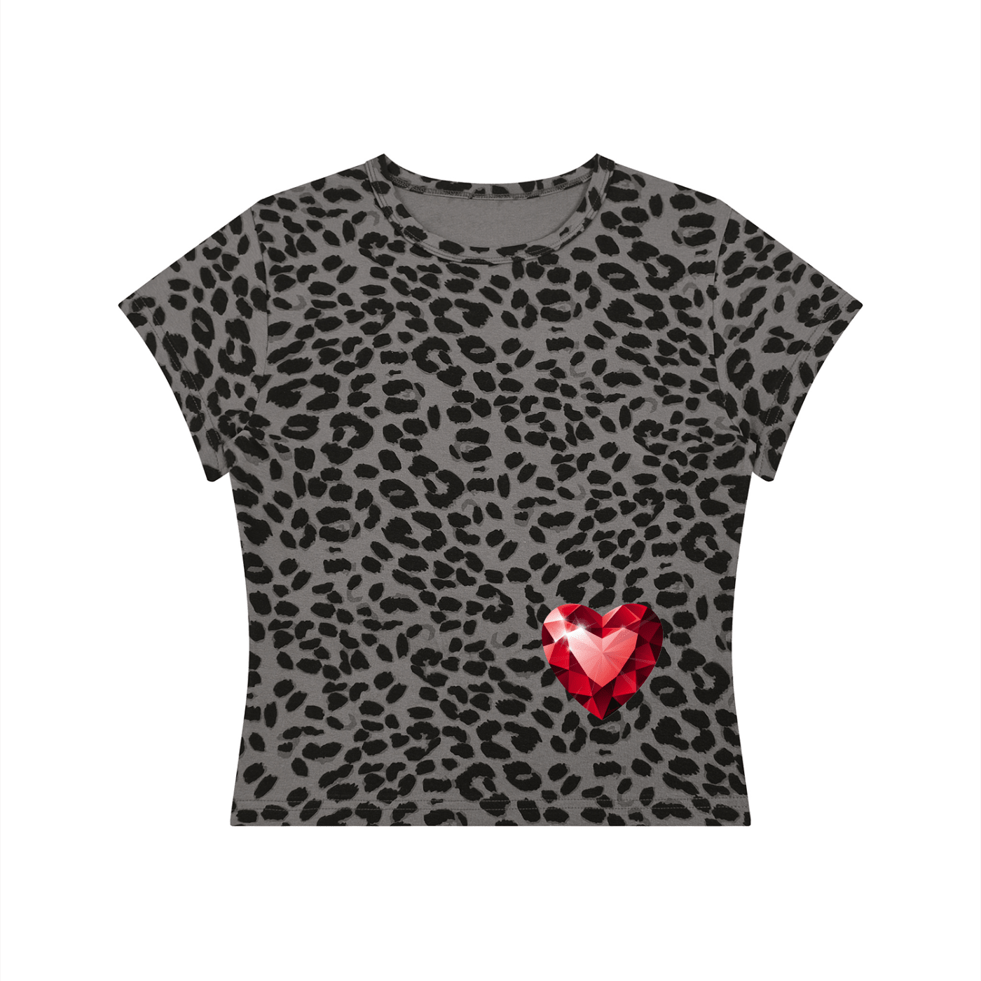 She's the Plug Leopard Print Crop T-Shirt - Art by Seepengoose: The Plug Clothing Company