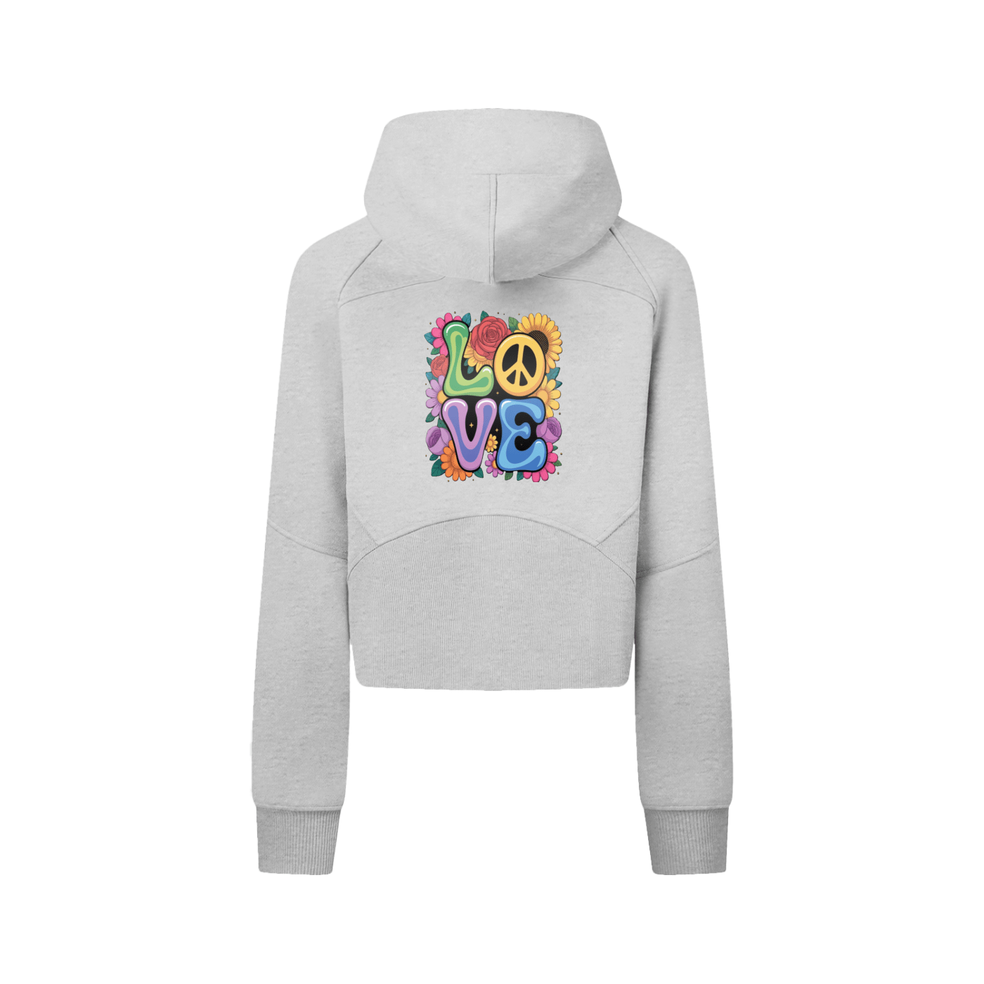 She's The Plug: Love Cropped Zip-Through Hoodie - Art by Seepengoose: The Plug Clothing Company