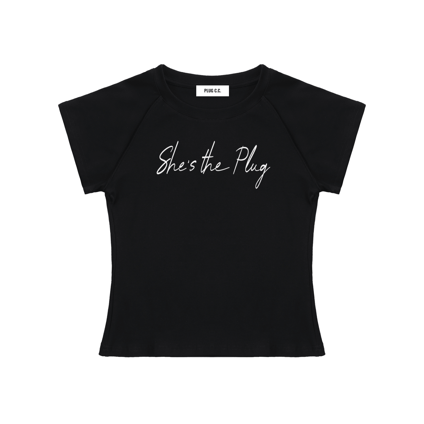 She's the Plug Solid Color Raglan Sleeve Crop Top - Art by Seepengoose: The Plug Clothing Company