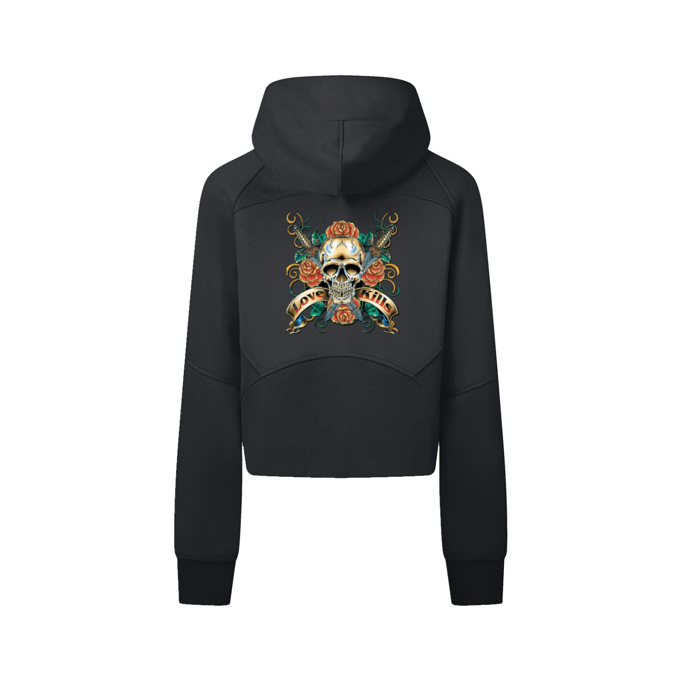She's The Plug: Women's Cropped Zip-Through Hoodie - Art by Seepengoose: The Plug Clothing Company