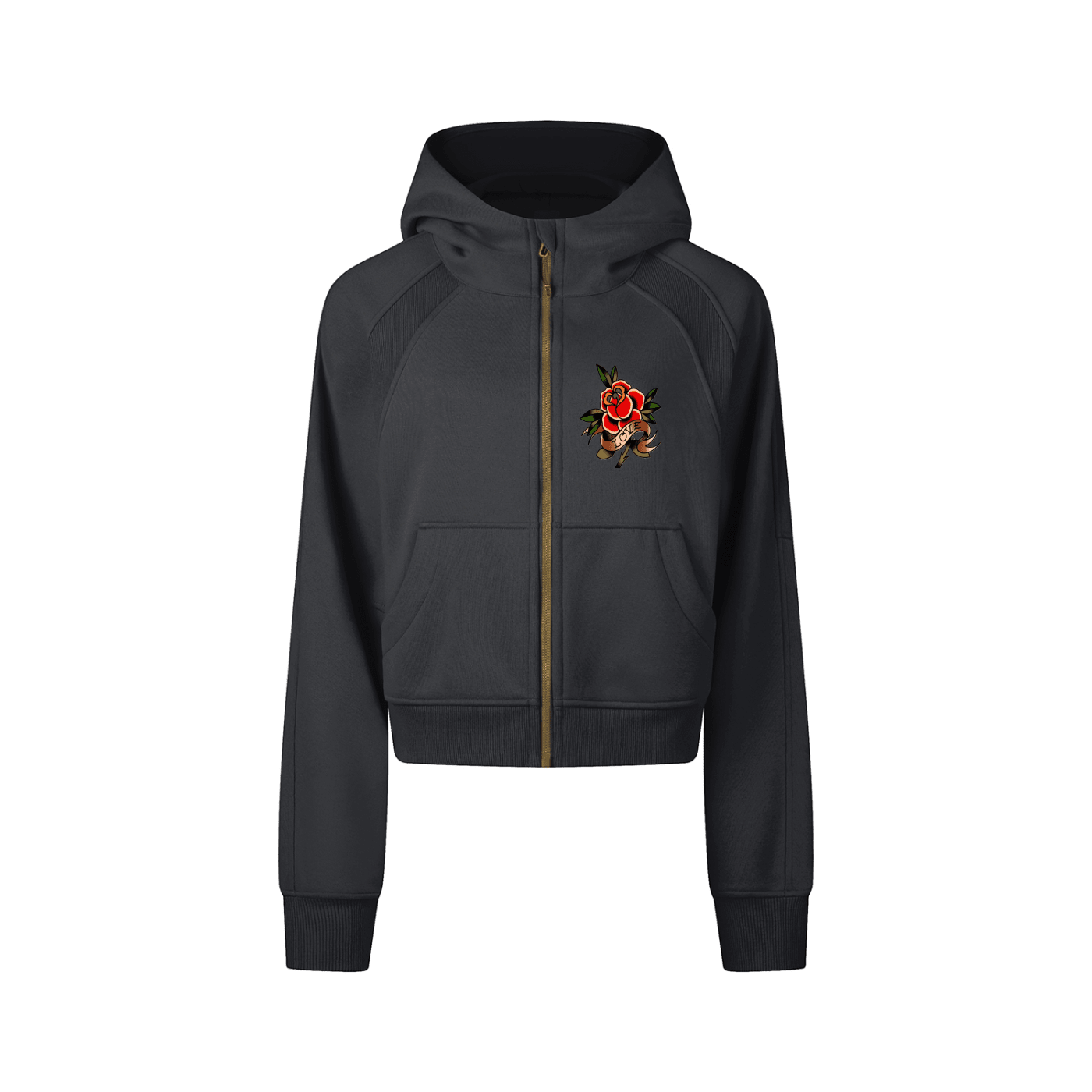 She's The Plug: Women's Cropped Zip-Through Hoodie - Art by Seepengoose: The Plug Clothing Company