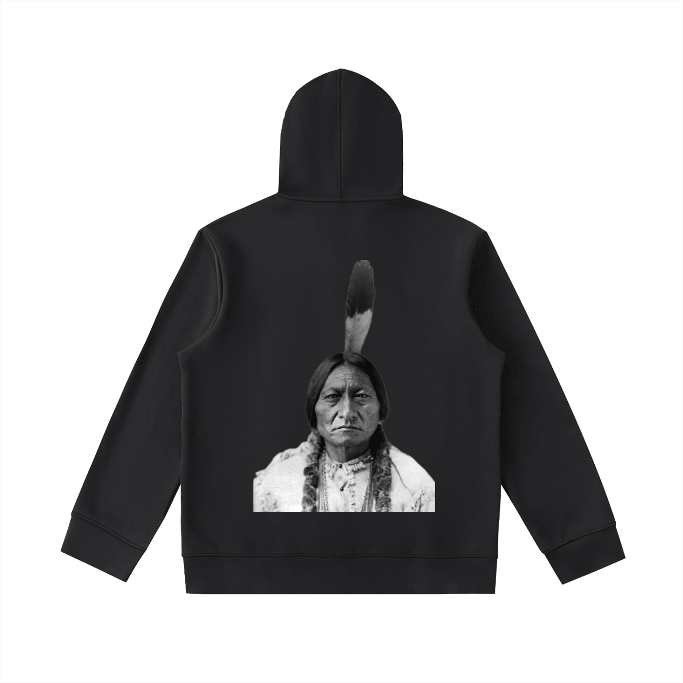 Sittinbull & Medicine wheel: Essential Heavyweight High Neck Zip-Up Hoodie - Art by Seepengoose: The Plug Clothing Company