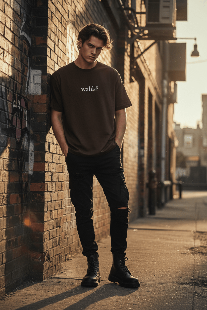 T-Shirt — "wahkê" Script Tee - Art by Seepengoose: The Plug Clothing Company
