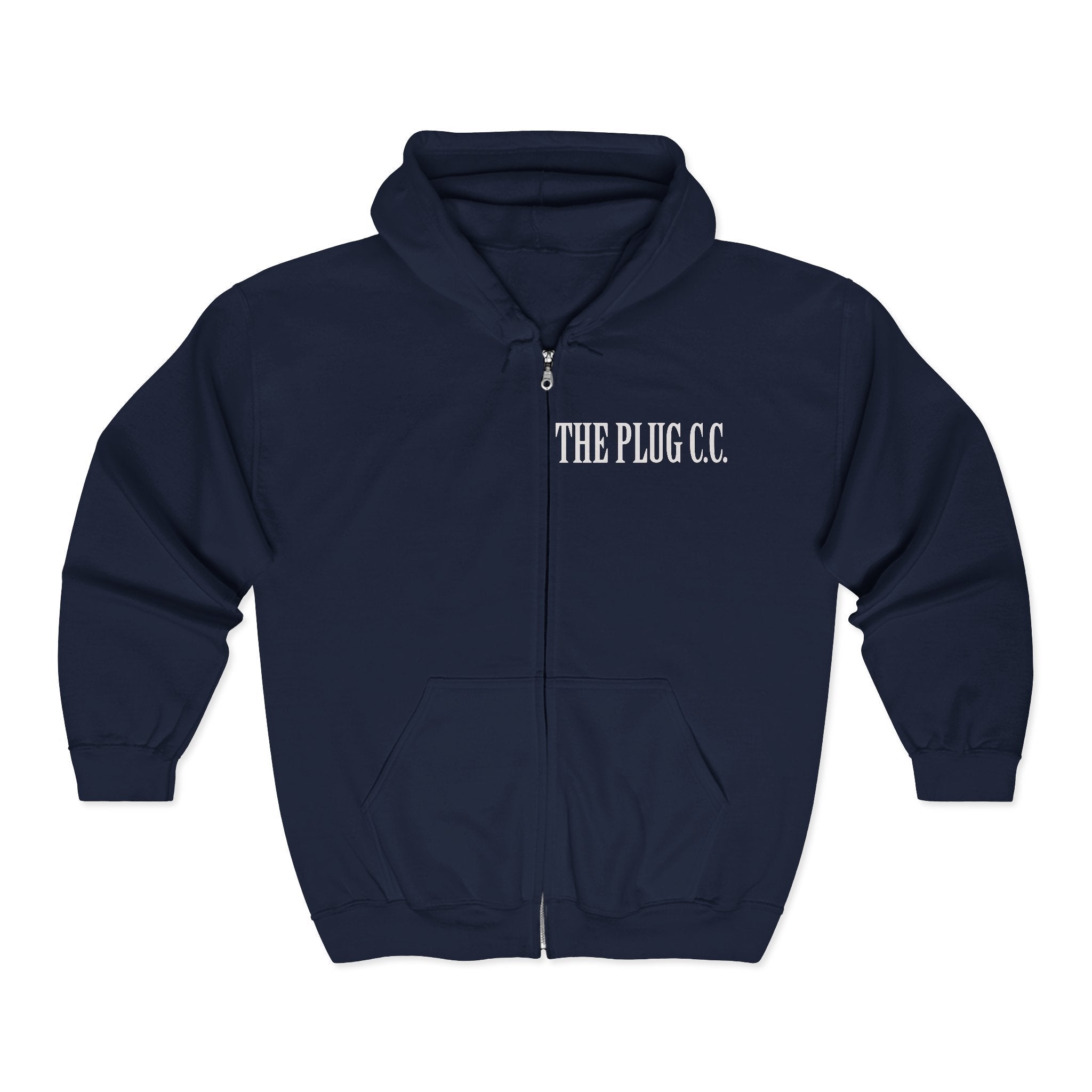 The Plug Apparel Co. Full-Zip Hoodie — Premium Streetwear Zip-Up - Art by Seepengoose: The Plug Clothing Company