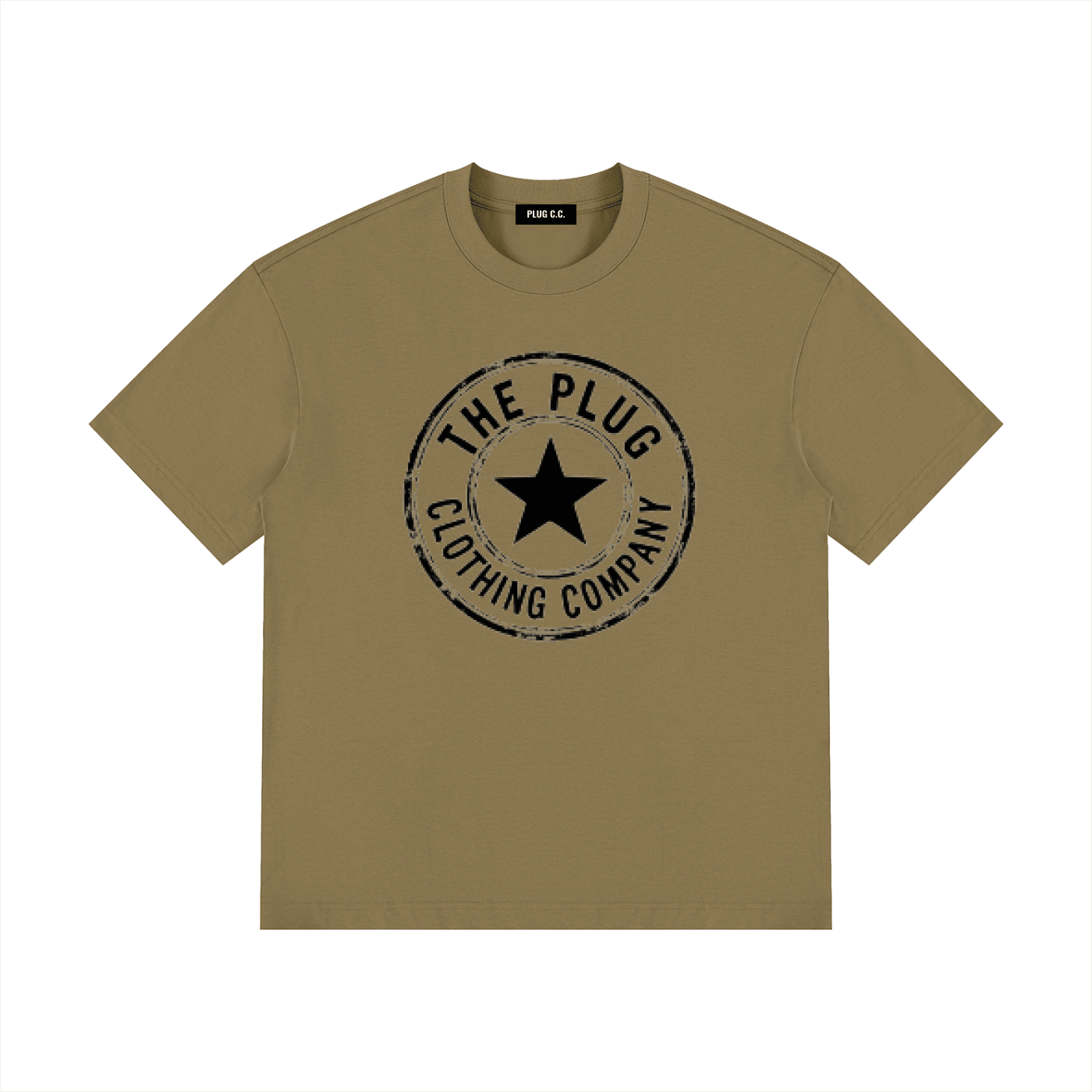 The Plug Clothing Co. Drop Shoulder Cotton T-Shirt - Art by Seepengoose: The Plug Clothing Company