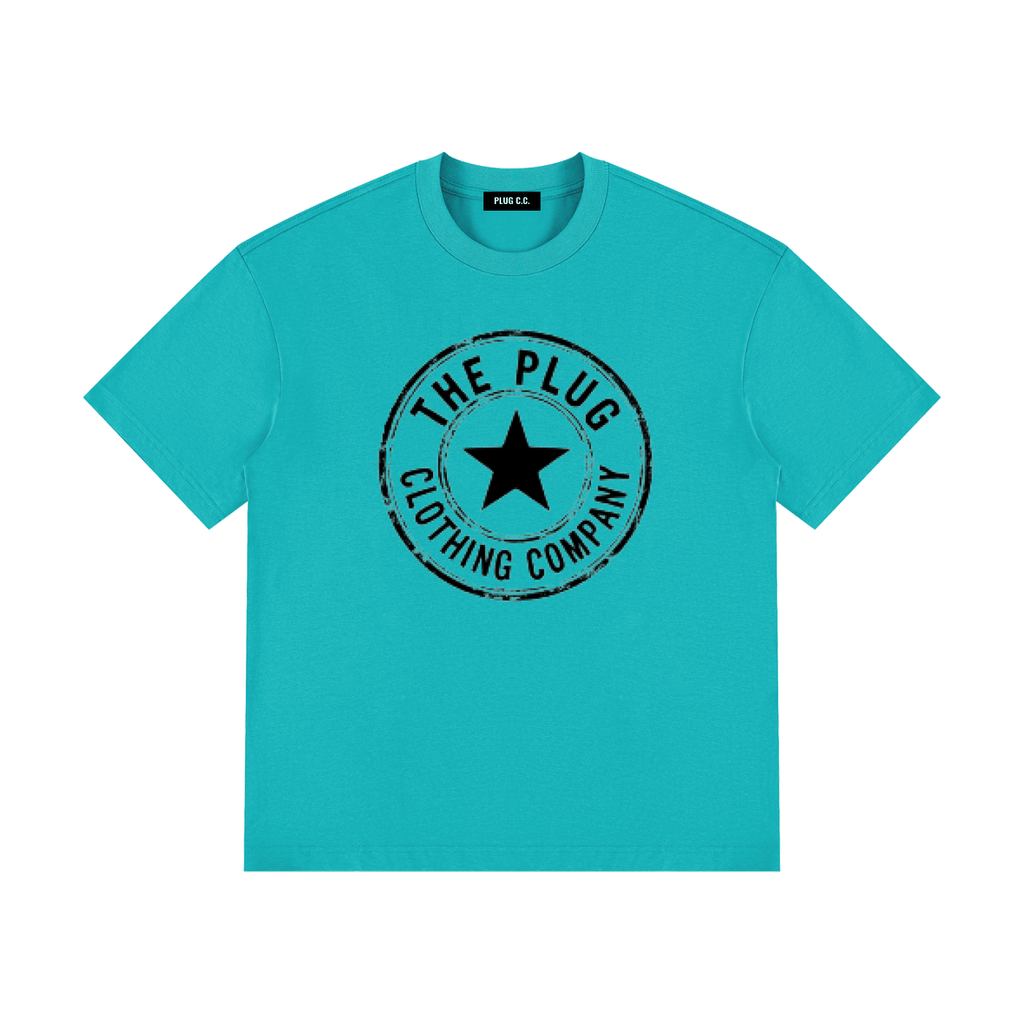 The Plug Clothing Co. Drop Shoulder Cotton T-Shirt - Art by Seepengoose: The Plug Clothing Company