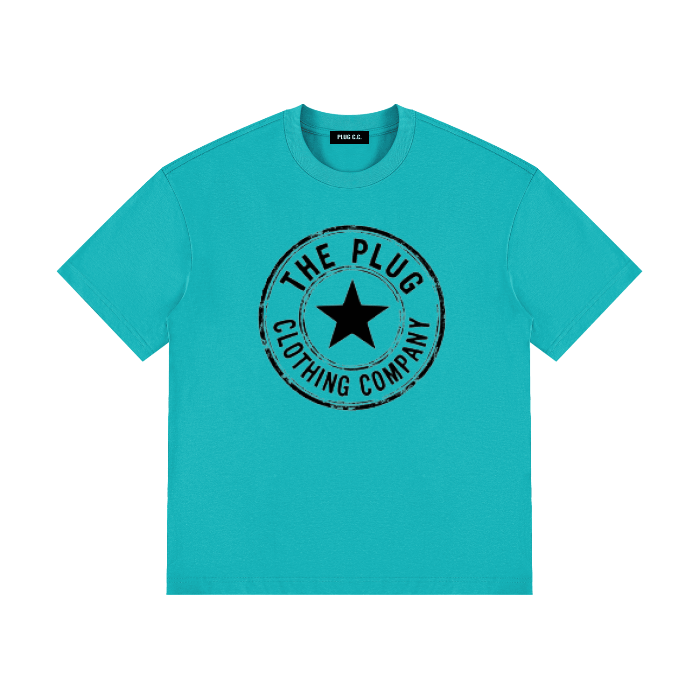 The Plug Clothing Co. Drop Shoulder Cotton T-Shirt - Art by Seepengoose: The Plug Clothing Company