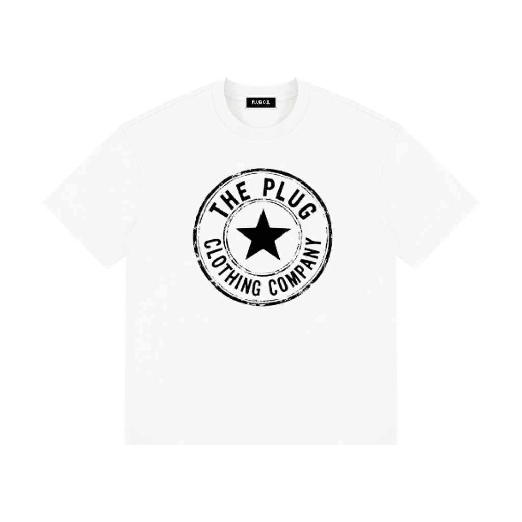 The Plug Clothing Co. Drop Shoulder Cotton T-Shirt - Art by Seepengoose: The Plug Clothing Company
