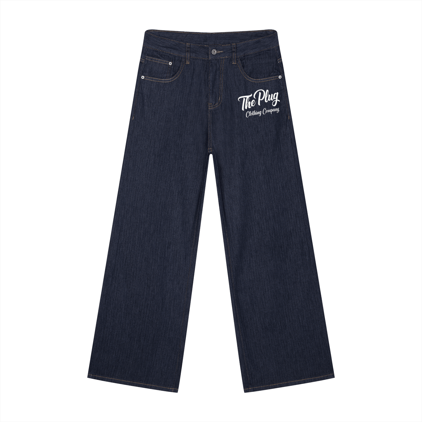 The Plug Clothing Company: Men's Loose Fit Wide Leg Jeans - Art by Seepengoose: The Plug Clothing Company